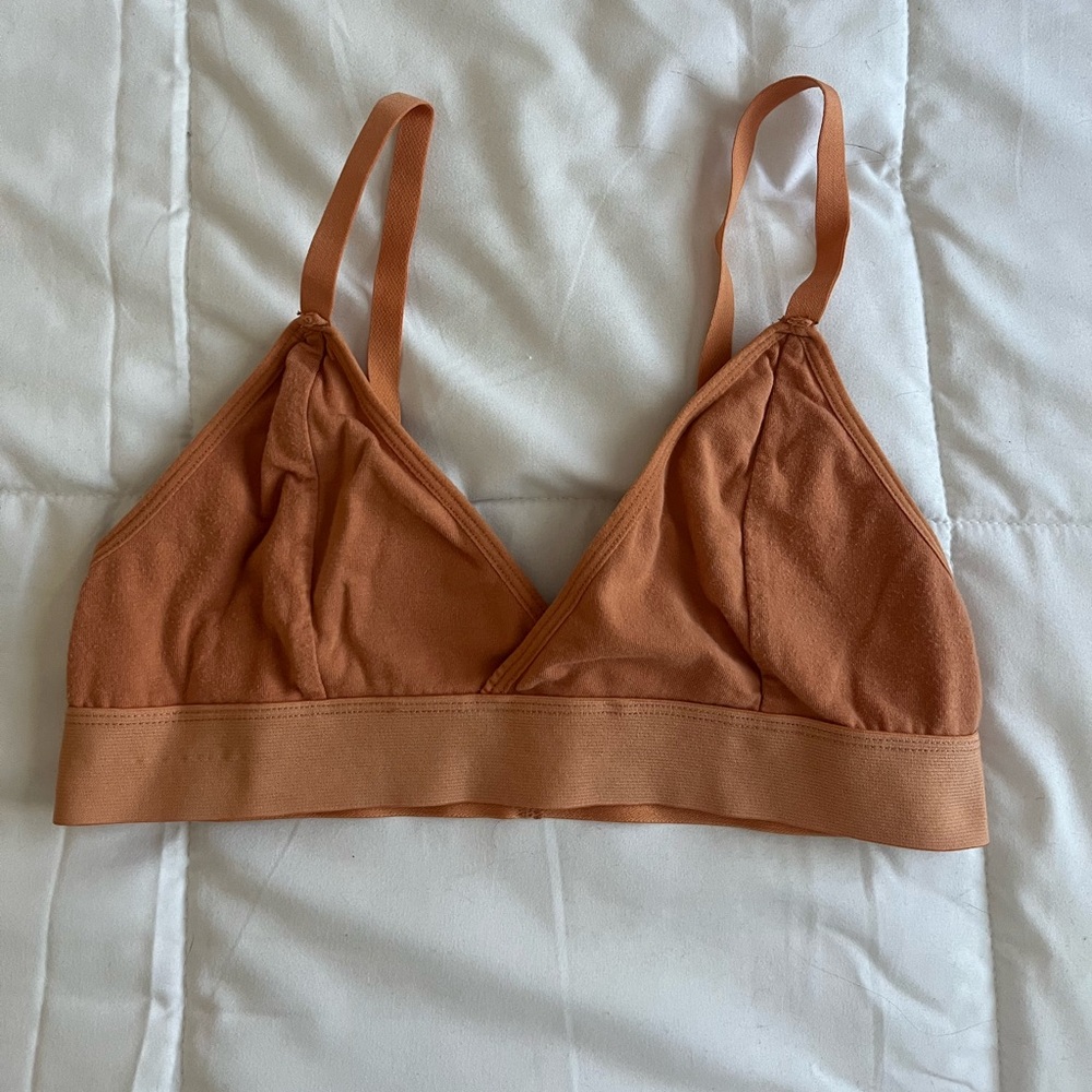 Richer poorer rust brown cotton bralette